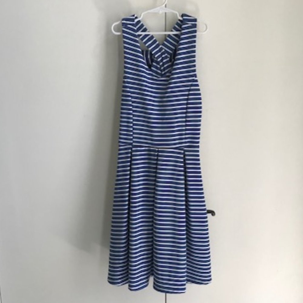 Zunie Stripe Blue/White Fit & Flare. Youth Size 14